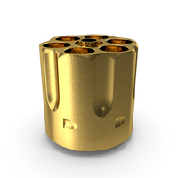 Colt Cylinder Single Action Army with Cartridges Gold PNG & PSD Images