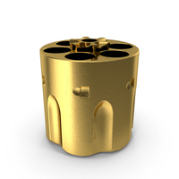 Colt Cylinder Single Action Army Without Cartridges Gold PNG & PSD Images