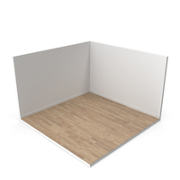 White Modern 2 Walls Room With Wood Floor PNG & PSD Images