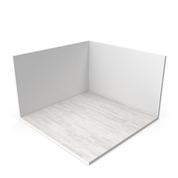 White Modern 2 Walls Room With White Wood Floor PNG & PSD Images