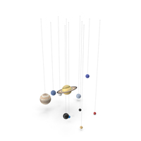 Hanging Solar System Model PNG & PSD Images