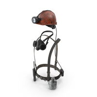 Miner Belt With Helmet And Equipment Dirty PNG & PSD Images