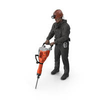 Miner With Jackhammer PNG & PSD Images