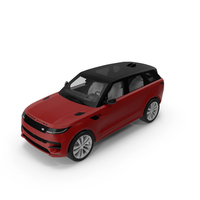 Red Range Rover Sport 2023 Simplified PNG & PSD Images