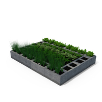 Raised Garden Bed With Various Plants PNG & PSD Images