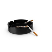 Smoldering Cigarette with Ashtray PNG & PSD Images