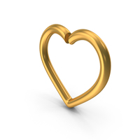 Broken Heart Shape Icon Gold PNG & PSD Images