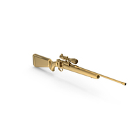 Gold Hunting Rifle With Scope PNG & PSD Images