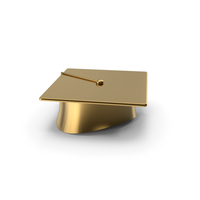Graduation Cap Gold PNG & PSD Images