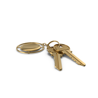Gold Keys And Keychain PNG & PSD Images