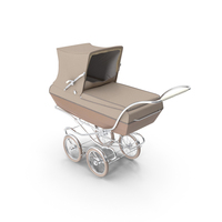 Antique Baby Sleeping Carriage Unfolded Canopy PNG & PSD Images