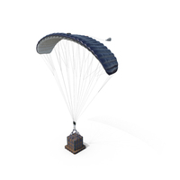Cargo Delivery Parachute Blue PNG & PSD Images