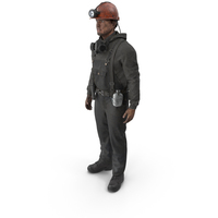 Coal Miner in Pose Fur PNG & PSD Images