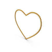 Gold Heart Shaped Frame PNG & PSD Images