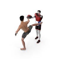 Fighter UFC MMA Training With Coach Fur PNG & PSD Images