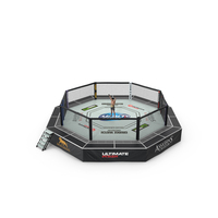 UFC Fighting Arena with MMA Champion Fur PNG & PSD Images