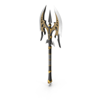 Golden Battle Axe PNG & PSD Images