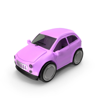 Cartoon Car Pink PNG & PSD Images