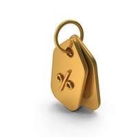 Discount Offer Tag Icon Gold PNG & PSD Images