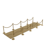 Gold Red Carpet And Stanchions With Velvet Ropes PNG & PSD Images