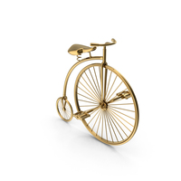 Gold Pennyfarthing Bicycle PNG & PSD Images