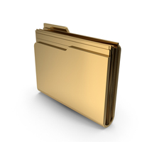 Gold Stylized Folder PNG & PSD Images