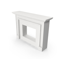 White Modern Fireplace PNG & PSD Images