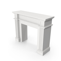 White Modern Fireplace PNG & PSD Images
