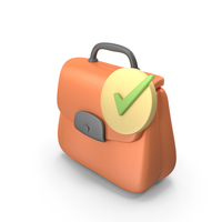 Briefcase With Check Mark Icon PNG & PSD Images
