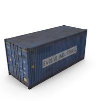 Blue Cargo Container PNG & PSD Images
