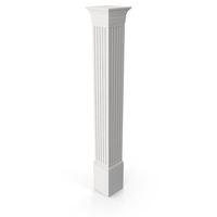 White Square Classic Column PNG & PSD Images