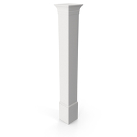 White Square Classic Column PNG & PSD Images