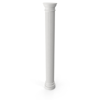 White Circle Classic Column PNG & PSD Images