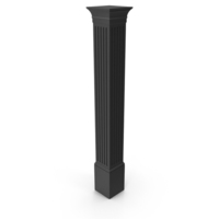 Black Square Classic Column PNG & PSD Images