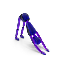 Downward Facing Dog Pose Stickman crystal PNG & PSD Images