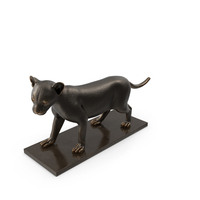 Bronze Lion Cub Sculpture PNG & PSD Images