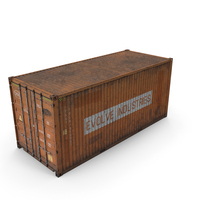 Orange Cargo Container PNG & PSD Images
