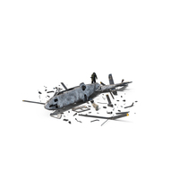 Вomb Disposal Expert Examines Wreckage Plane PNG & PSD Images