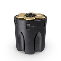 Smith & Wesson Cylinder With Cartridges Gold PNG & PSD Images
