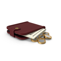 Purse With Banknotes And Coins PNG & PSD Images