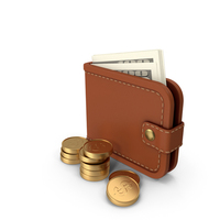 Purse With Banknotes And Coins PNG & PSD Images