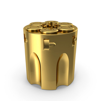 Smith & Wesson Cylinder With Cartridges Gold PNG & PSD Images