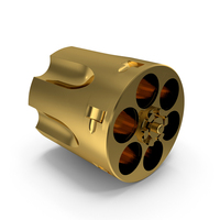 Smith & Wesson Cylinder Without Cartridges Gold PNG & PSD Images