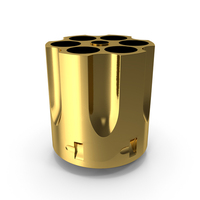 Wesson Cylinder Without Cartridges 4 Gold PNG & PSD Images