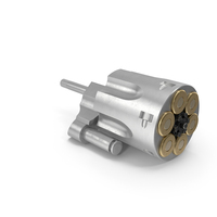 Smith & Wesson Cylinder Stainless Steel With Cartridges PNG & PSD Images