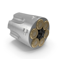 Smith & Wesson Cylinder Stainless Steel With Cartridges PNG & PSD Images