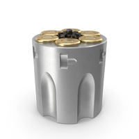 Smith & Wesson Cylinder Stainless Steel With Cartridges PNG & PSD Images