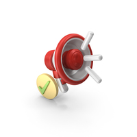 Megaphone With Check Mark Icon PNG & PSD Images