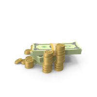 Money With Coins PNG & PSD Images