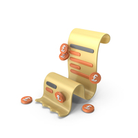 Pound Cash Receipt Icon PNG & PSD Images